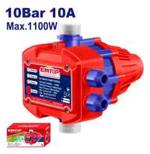 Automatic Electric Pump Control 220-240V 1.5bar Start 10A 10bar Max Pressure 1"x1" Connections IP65 Color Box